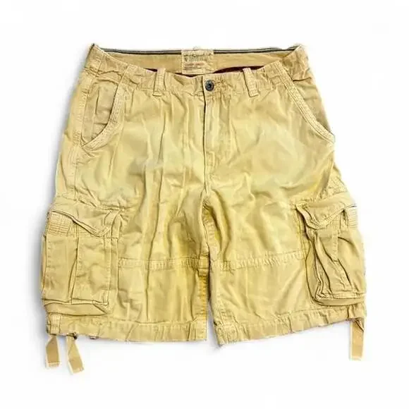 American Eagle Outfitters Y2K Vintage Tan Cargo Shorts Size 36