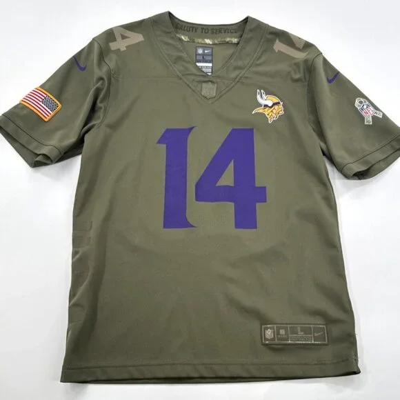 Nike NFL Stefon Diggs #14 Jersey Minnesota Vikings Salute to Service Youth Large