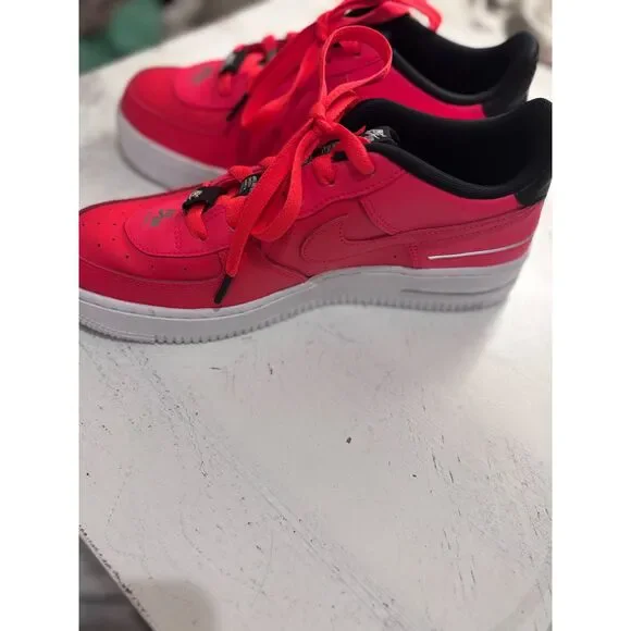 Nike Air Force 1 GS Bright Crimson CJ4092-600 Youth 5.5Y Women's 7 Shoes