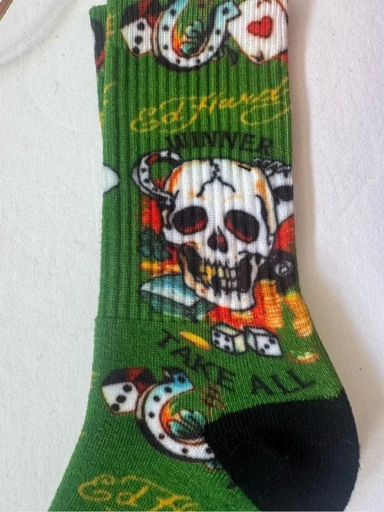 Ex Hardy WINNER TAKE ALL poker socks NEW