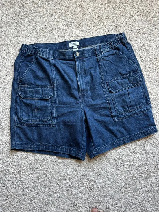 croft & barrow Dark Blue Denim Cargo Shorts men’s 40