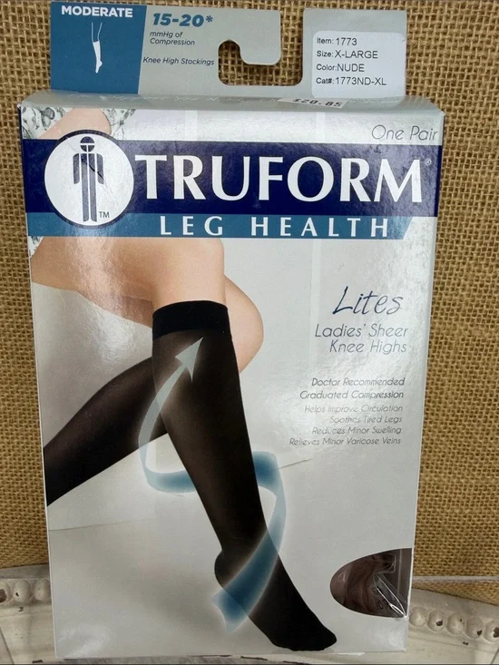 Truform Lites Ladies' Sheer Knee Highs - Nude