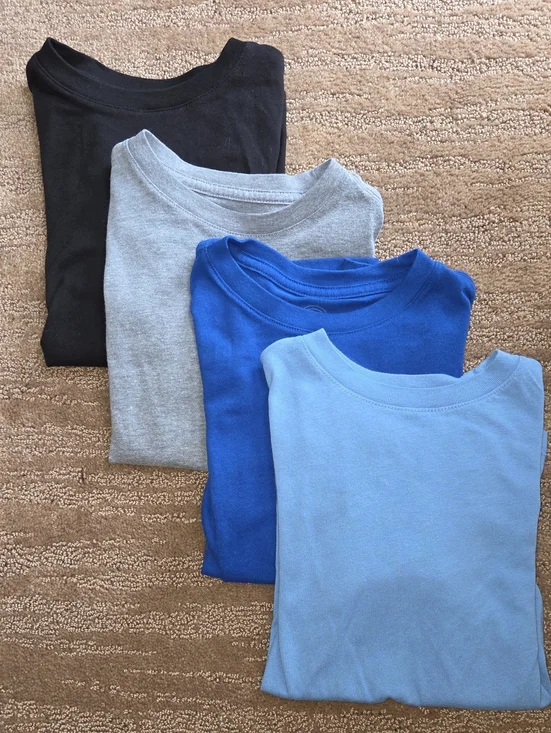 wonder nation Kids Crewneck Tees - Black, Gray, Royal Blue, Light Blue