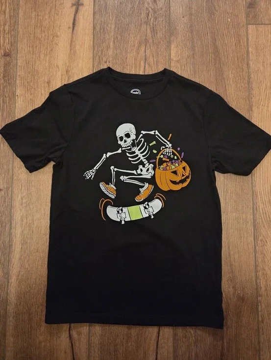wonder nation Halloween Black T-Shirt NWOT