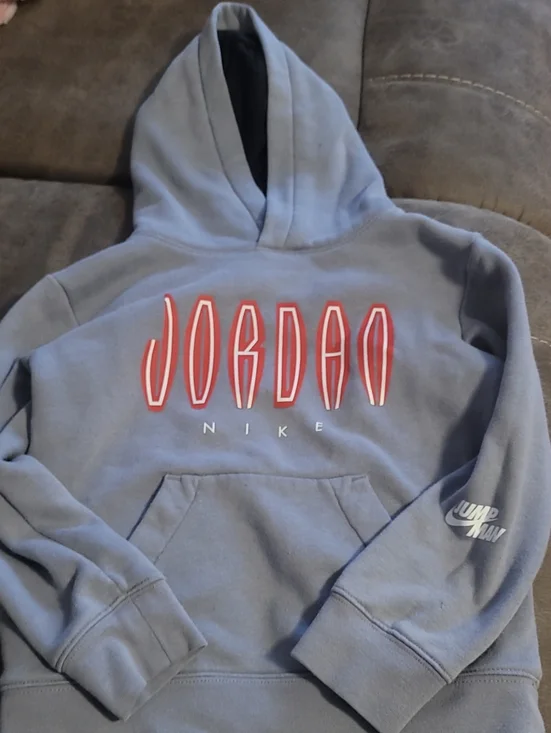 Nike Hoodie in Light Blue with Red Logo