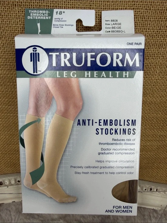 Truform Anti-Embolism Knee High Stockings – Beige