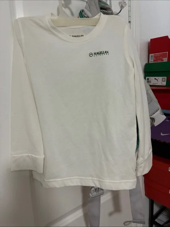 Magellan Outdoors Kids Long-Sleeve Tee in Cream White