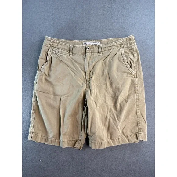 American Eagle Longboard Shorts Mens 38 Beige Chino 11 Inseam Summer