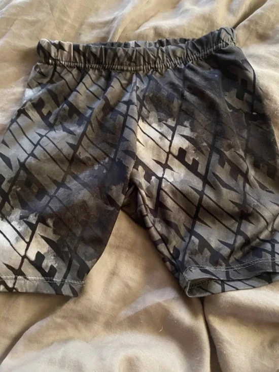 Nike Black and Gray Graphic Athletic spandex Shorts
