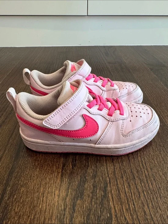 Nike Court Borough Low Recraft Sneakers Pink Neon Girls Size 11.5C Toddler