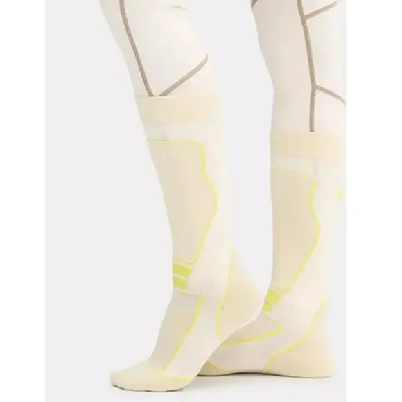 Halfdays Oatmilk Lightning Merino Light Cushion Ski Socks Size XS/S