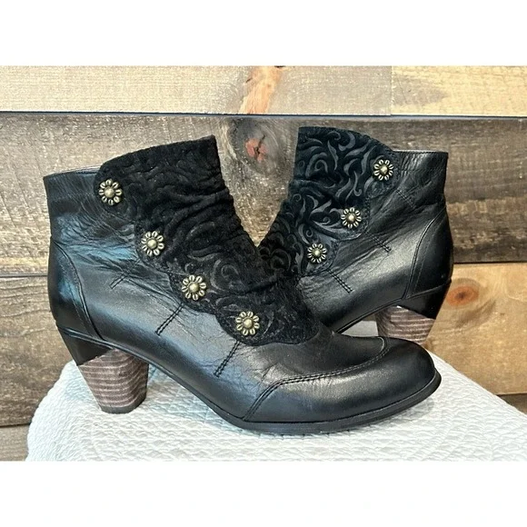 L'Artiste Women's Belgard Bootie Black Size 8.5/39‎