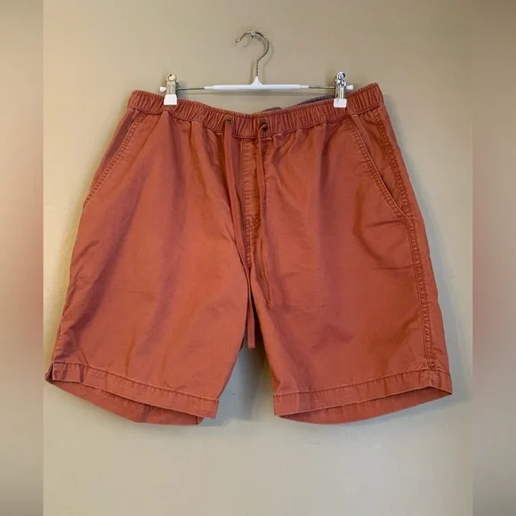 Weatherproof Drawstring Casual Shorts Mens Large Coral Inseam 7.5”