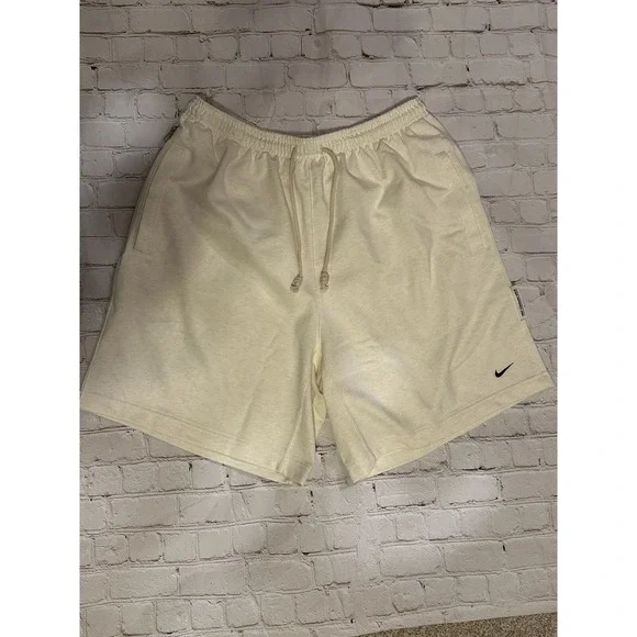 $70 New Nike Cotton Men's Dri-Fit Standard  Shorts Beige DQ5712-027 Medium