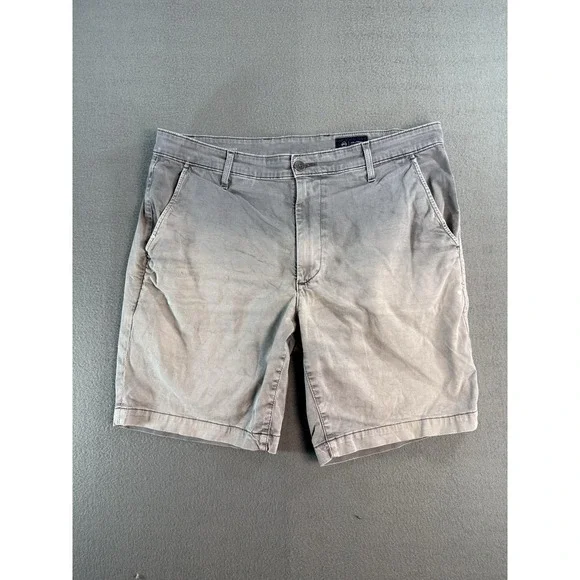 AG Adriano Goldschmied Wanderer Shorts Mens 35 Gray Chino Slim 10 Inseam Casual