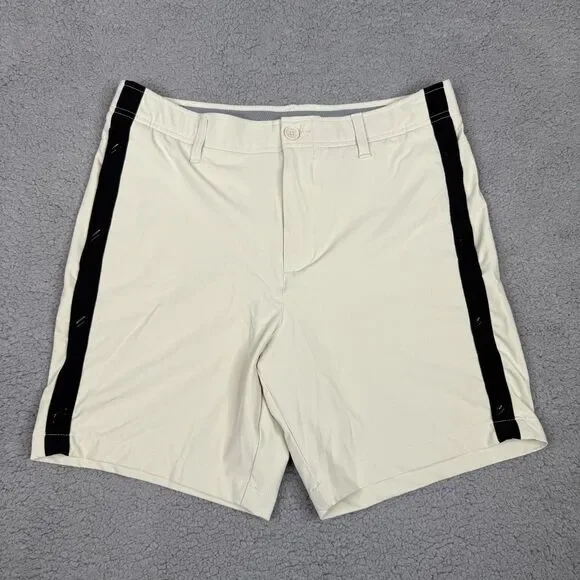 Under Armour Golf Shorts Mens 32 Beige UA Drive Deuces Performance Stretch Grip