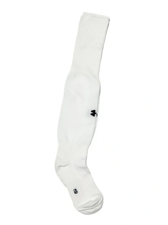 UA Under Armour Unisex Knee High Compression Socks in White ArmourGrip®  Knit