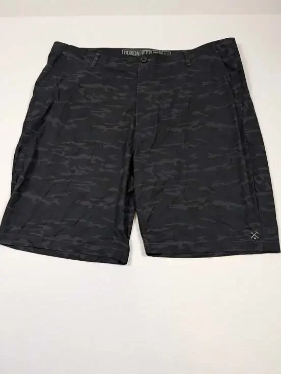 Dixxon Flannel Company Hybrid Shorts - Black Woodland Camo