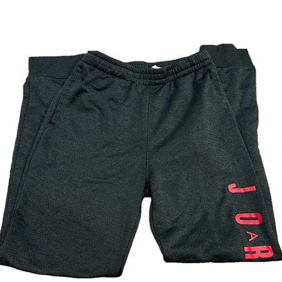 NIKE DRI FIT GRAY AND RED AIR JORDAN JOGGERS