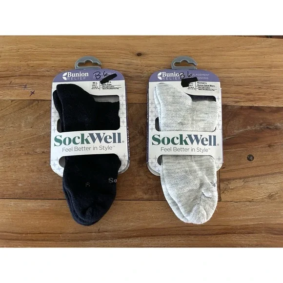 Women's SockWell Bunion Relief Sport & Sport Ease Socks Size M-L [US 8-11]