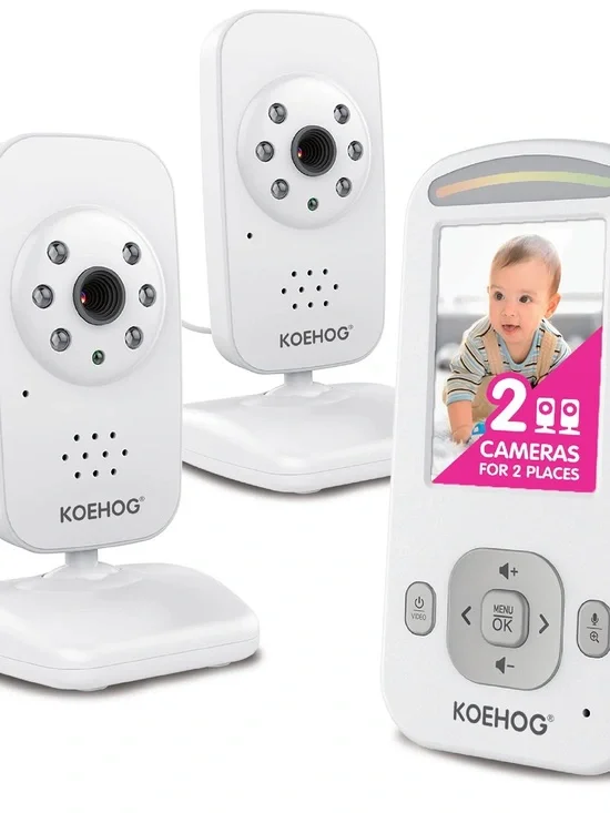 NEW Koehog White 2-Camera Video Baby Monitor System