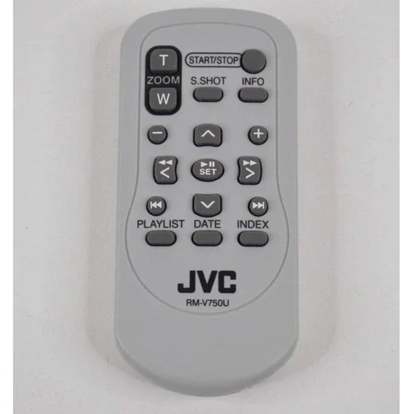 JVC RM-V750U Camcorder Remote Control Gray Zoom Start Stop Playlist Index