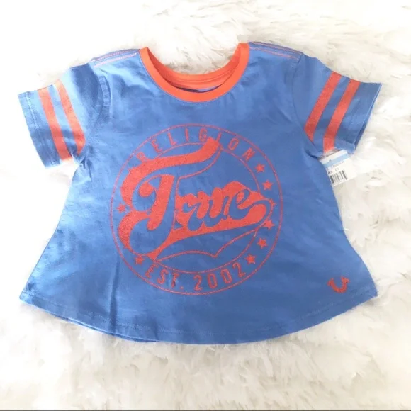 True Religion 2T Girl’s Varsity Tee. NWT