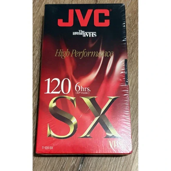 JVC SX120 VHS High Performance Tape 120 Minutes‎ EP Mode Sealed