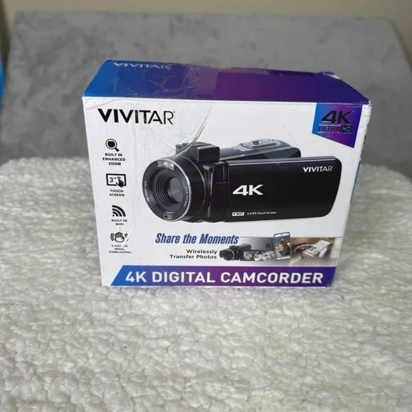 Vivitar 4K‎ Digital Camcorder Built in WiFi 3 Inch Touch Screen Enhanced Zoom