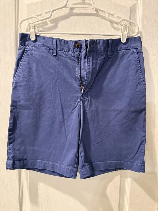 Land's End Men's Traditional Fit Chino Shorts Medium Blue Size 32 8.5