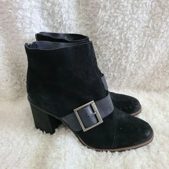 Korks Kork-Ease Denoon Black‎ Suede Buckle Bootie 8