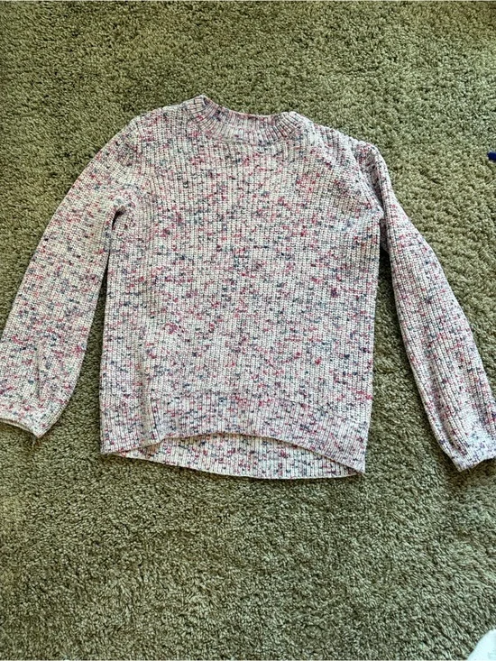 wonder nation Pink and Cream Speckled Sweater