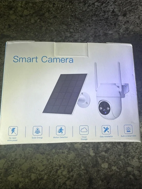 Smart Camera Solar-Powered Outdoor Security Camera - White