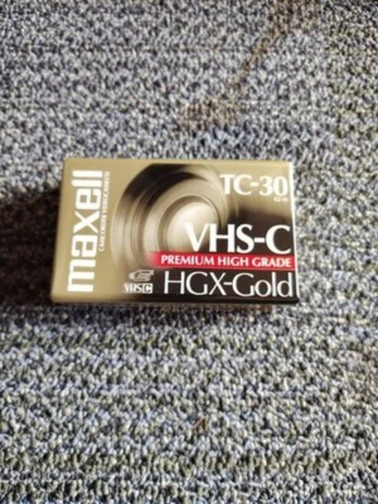 Maxwell TC-30 HGX Gold VHS-C Video Camcorder Tape Premium High Grade