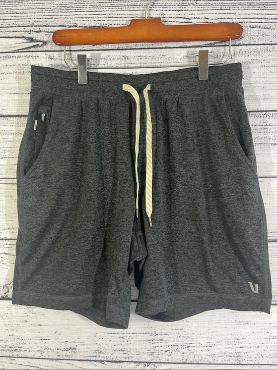 VUORI-Ponto Performance Shorts in Charcoal Heather Light weight Medium Size