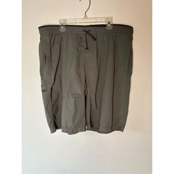 Kuhl men’s gray drawstring athletic shorts pockets size Large  #7-1431