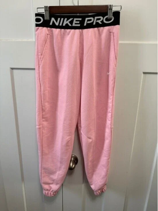 NWOT Nike pink Girl's pro dri fit joggers MSRP 45