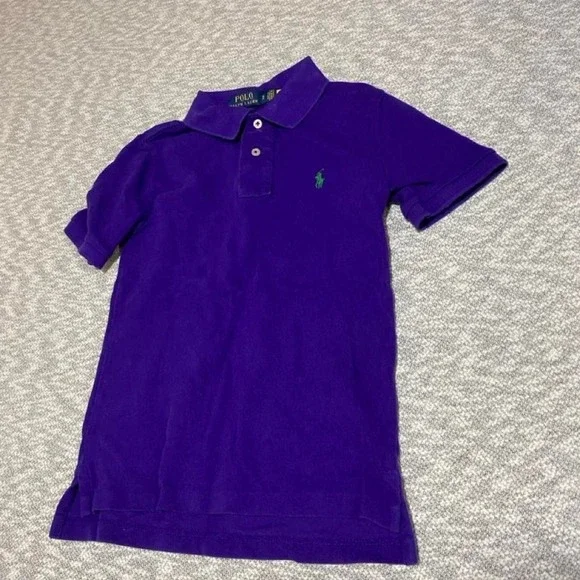 Polo Ralph Lauren purple polo shirt kids size S (8). SKU-B235