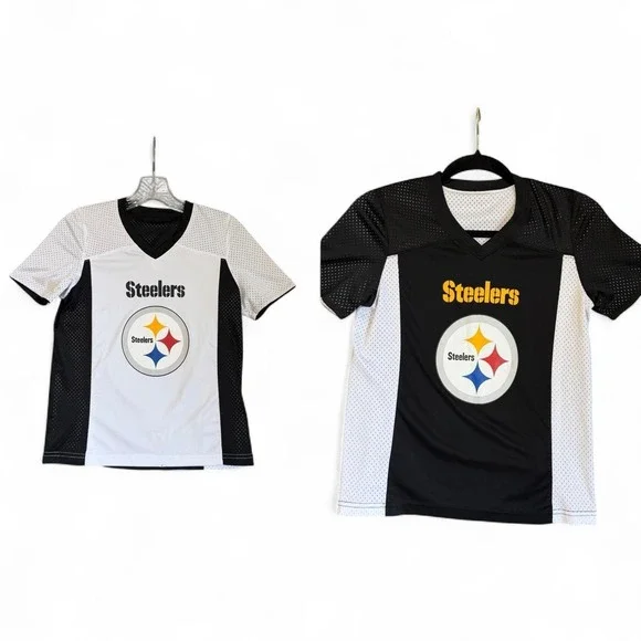 NFL Flag Youth Medium Pittsburgh Steelers Reversible Jersey Augusta Sportswear
