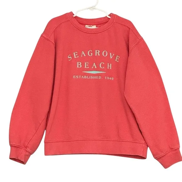 Seagrove Beach Florida Kids Sweatshirt M Coral Trading Co Crew Neck Pullover 30A