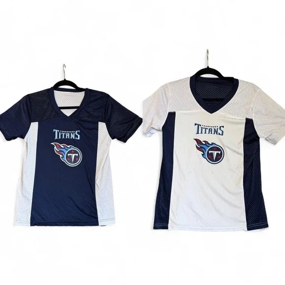 NFL Flag Youth Large Tennessee Titans Reversible Jersey Augusta Sportswear