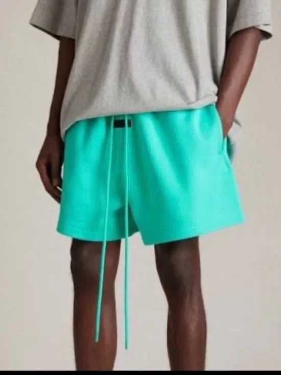 Fear of God Essentials Mint Leaf Fleece Running Shorts size S EC