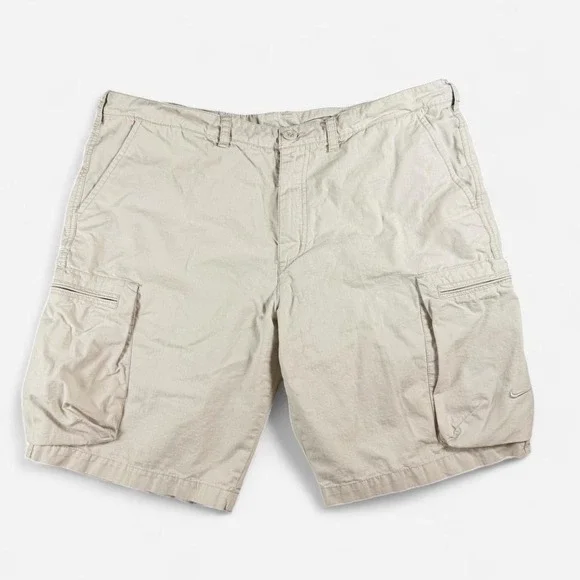 Nike Athletic Dept Tan Cargo Utility RipStop Shorts Size 38 x 11