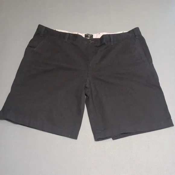 Dockers Chino Shorts Mens 48 Black 5 Pocket Flat Front Casual Cotton Twill