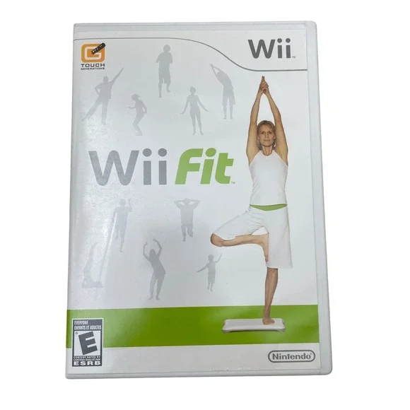 Nintendo Wii Fit Game with Manual RVL P RFNE USZ Touch Generations White‎ Case