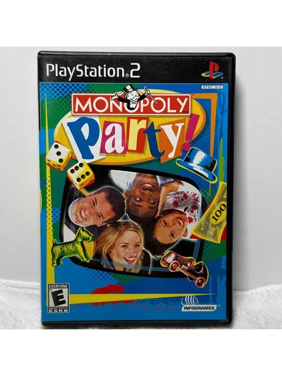 Monopoly Party Sony PlayStation 2 PS2 Complete CIB with Manual Black Label