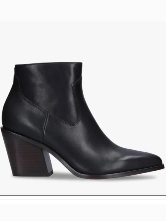 RAG AND BONE BLACK LEATHER RAZOR BOOTIES 7.5M