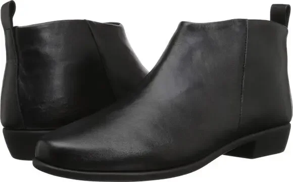 AEROSOLES WOMENS STEP IT UP BOOT BLACK LEATHER 5.5 M US