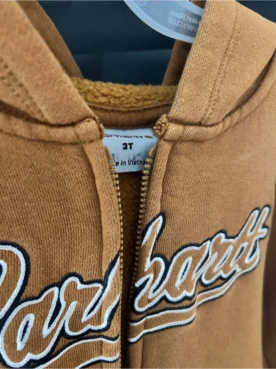Carhartt Kids Hooded Zip Sweatshirt in Caramel