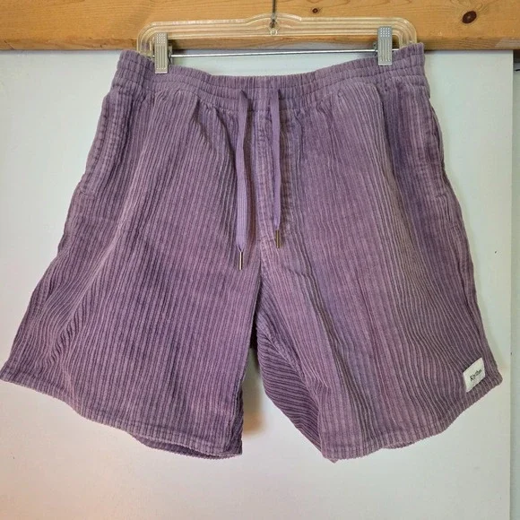 Rhythm Cord Jam Men's Size 34 Purple Shorts Summer Preppy Old Money Indie